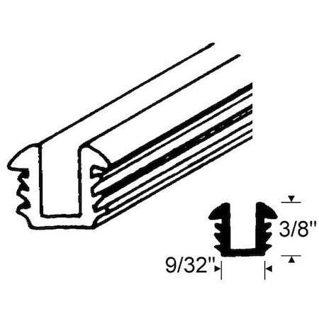Strybuc 100 Ft Gray Glazing Channel 67-14
